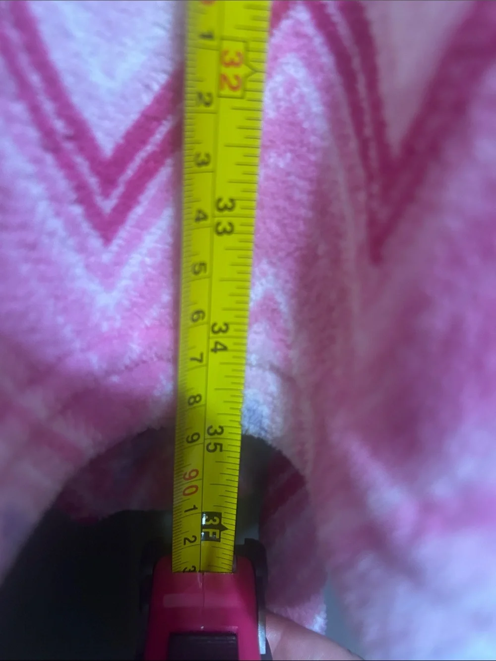 Pink and Purple Chevron Plush Robe with Blue Accents
